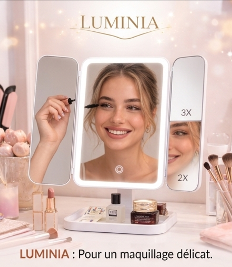 Luminia™ – Le miroir LED qui révèle chaque détail
